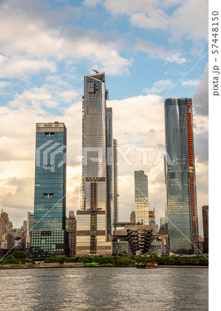 Hudson Yards from a boat in the Hudson River 57448150