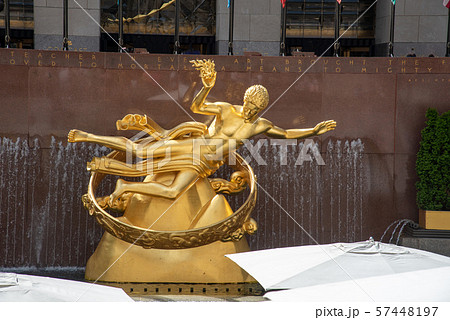 Golden Statue of Prometheus 57448197