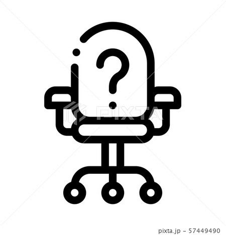Office Chair And Question Mark Job Hunting Vector 57449490