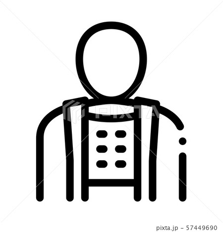 Orthopedic Belt For Spine Back Support Vector Icon 57449690