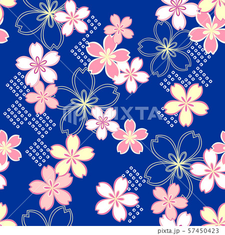 桜パターン壁紙のイラスト素材