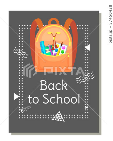 Colored School Backpack Back to School 57450428