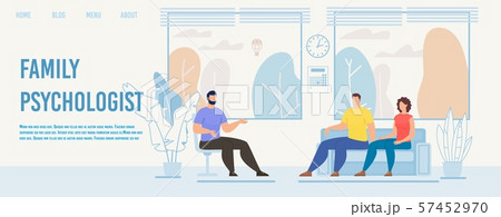 Family Psychologist Flat Vector Webpage Template Family Psychologist Flat Vector Webpage Template 57452970