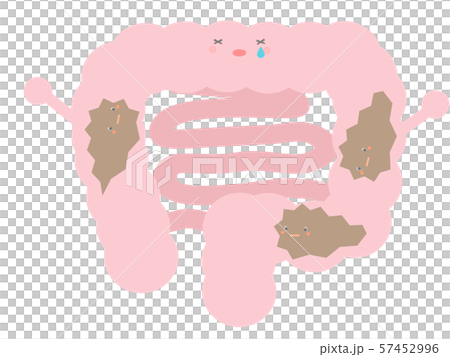 Cute colon with constipation - Stock Illustration [57452996] - PIXTA