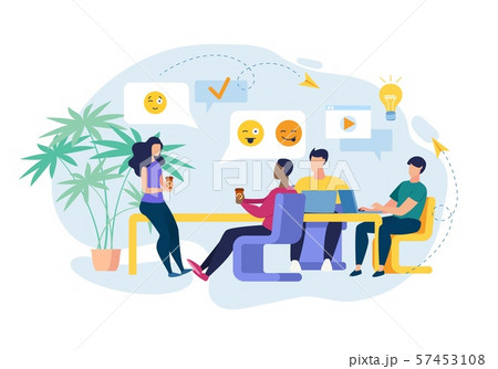 Flat Banner Development Relationships at Work. 57453108