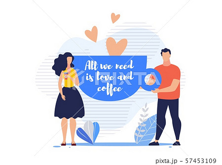 Bright Poster All We Need is Love and Coffee. 57453109