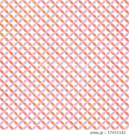 七宝模様 和柄 赤 57453183