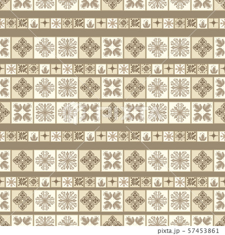 Vector ceramic tile pattern, abstract mosaic, seamless ornament 57453861
