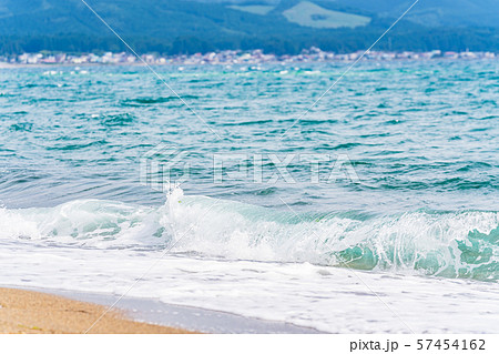 北海道の夏の海 木古内 みそぎ浜の風景 北海道の夏の海 木古内 みそぎ浜の風景 57454162
