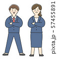 スーツを着た男女 57455891