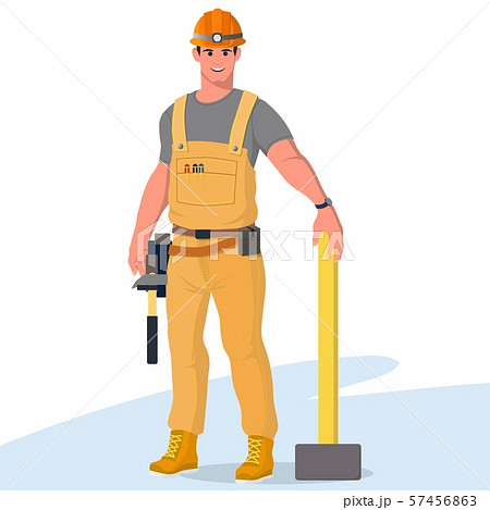 Worker in special clothes. Vector flat illustration. Worker in special clothes. Vector flat illustration. 57456863