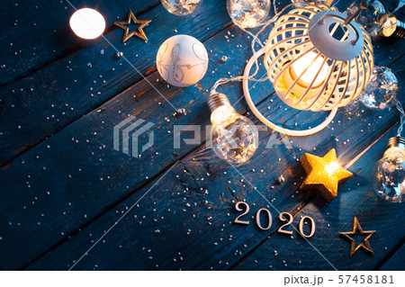 Lantern for Christmas with candles and decorations 57458181