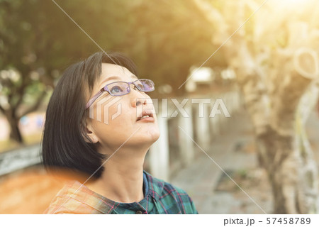 portrait of Asian mature woman 57458789