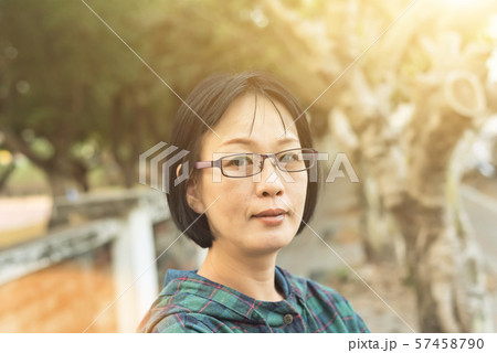 portrait of Asian mature woman 57458790