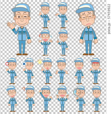 高齢男性　おじいさん　シルバー人材　作業員　作業者 57459922