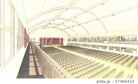 体育館　学校　集会 イラスト1-7 57460432