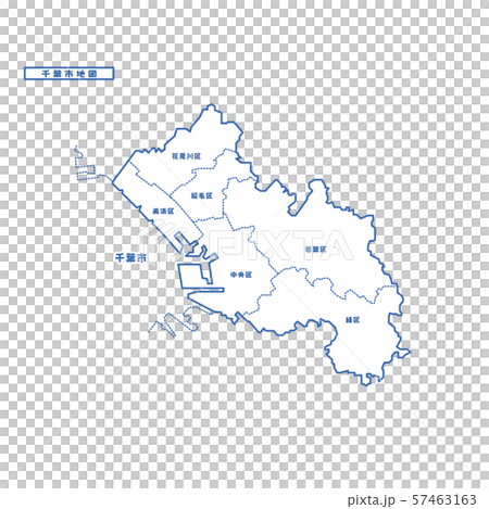 Chiba City Map Simple White Map City 57463163