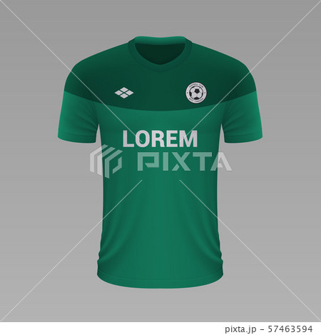 Realistic soccer shirt. Vector illustration Realistic soccer shirt. Vector illustration 57463594