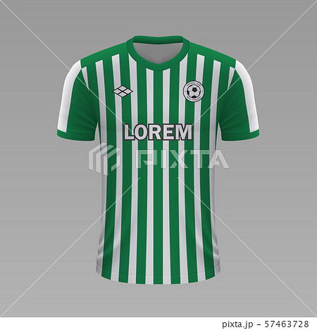 Realistic soccer shirt. Vector illustration 57463728