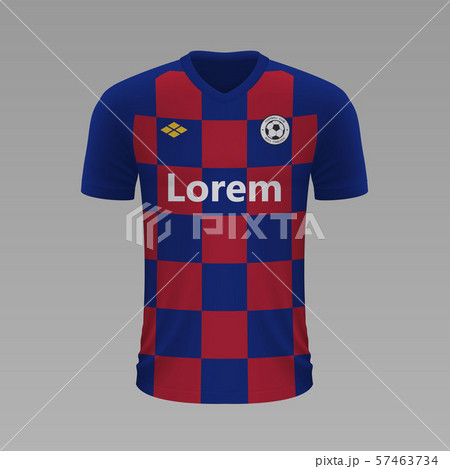 Realistic soccer shirt. Vector illustration 57463734