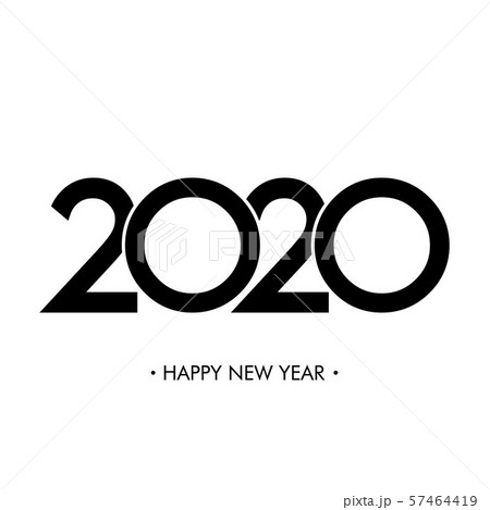 Happy New Year 2020 Text Design 57464419