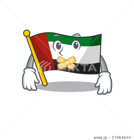 Silent Flag United Arab Emirates In Characterのイラスト素材