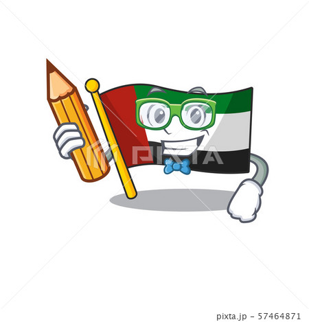 Student flag united arab emirates isolated cartoon 57464871