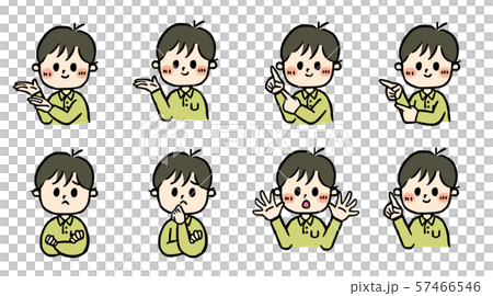 基本ポーズセット　男性　ポロシャツ 57466546