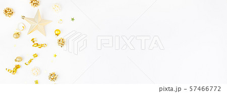 Christmas composition with golden decoration Christmas composition with golden decoration 57466772
