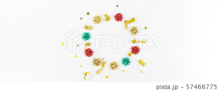 Christmas composition with golden frame 57466775