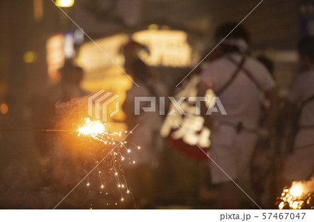 精霊船と花火 57467047