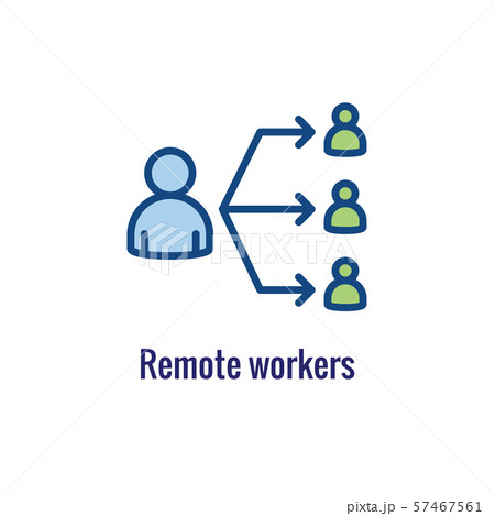 In-Company and Outsource Icon with freelancing or 57467561