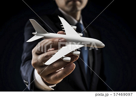 ビジネスマン 飛行機模型 ビジネスマン 飛行機模型 57469097