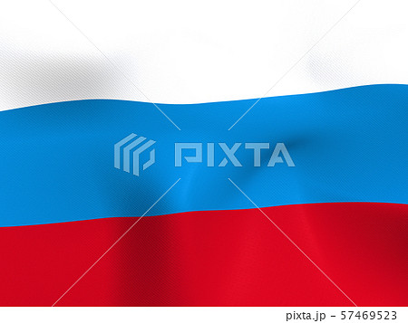 CG　3D　イラスト　立体　デザイン　バックグラウンド　世界　国旗　ロシア 57469523