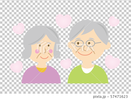 シニア夫婦のイラストイメージ シニア夫婦のイラストイメージ 57471623