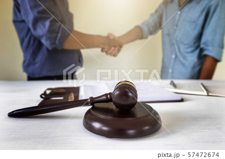 Judge gavel with lawyer bakground. 57472674