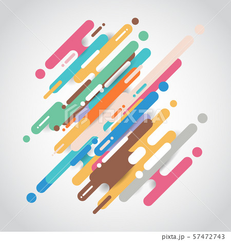 Abstract multicolor rounded shapes lines diagonal 57472743