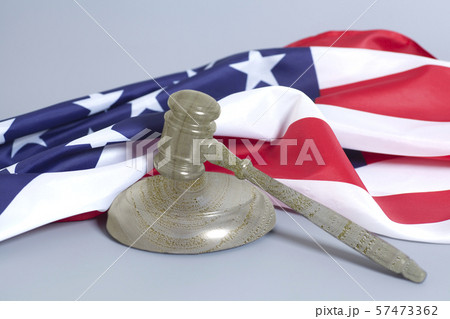 Judge gavel with american flag Judge gavel with american flag 57473362