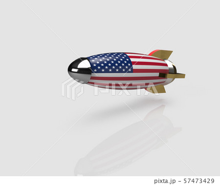 Rockets with flag of the USA Rockets with flag of the USA 57473429