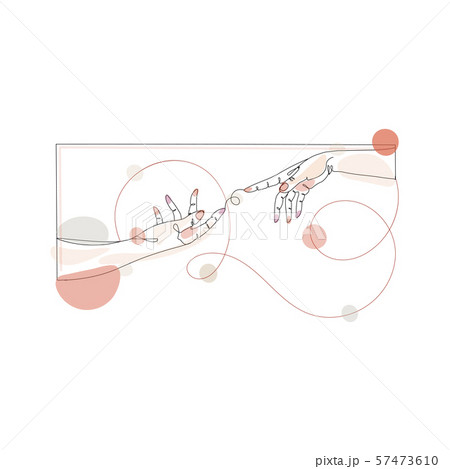 continuous single non-painted one-line intertwined hands of a woman drawn by hand picture silhouette continuous single non-painted one-line intertwined hands of a woman drawn by hand picture silhouette 57473610