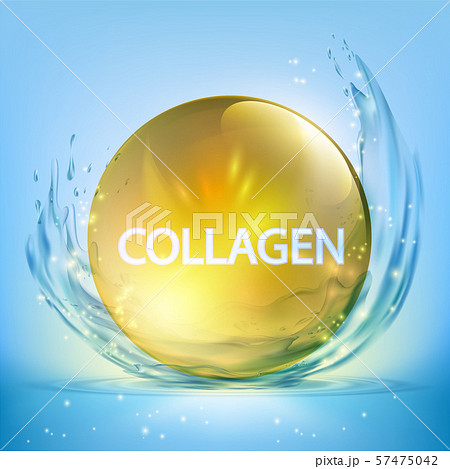 Collagen Serum drop. Pill with cosmetic hyaluronan 57475042