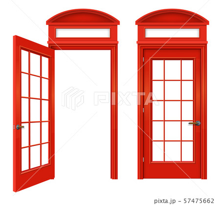 Red English telephone booth set 57475662