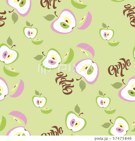 Seamless pattern. Apple background. Lettering. Fruit. Vector illustration. Seamless pattern. Apple background. Lettering. Fruit. Vector illustration. 57475846