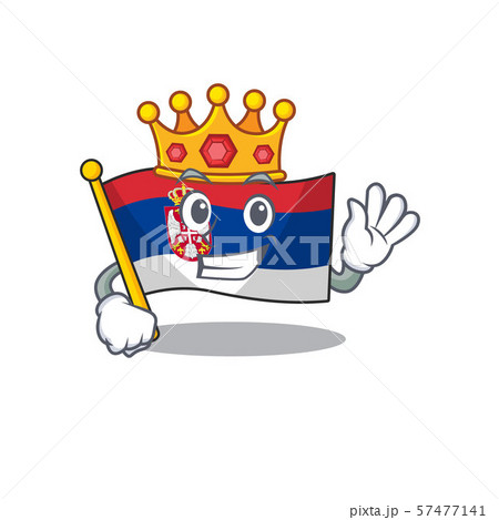 King Serbian flags stored in cartoon drawer 57477141