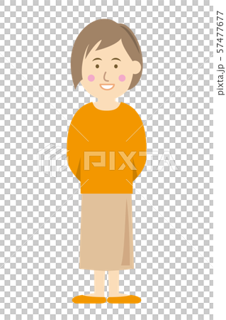 お母さんイラストイメージ 57477677