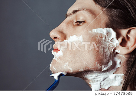 the guy with the beard on half his face 57478039