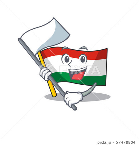 With flag hungary flag folded in character drawer 57478904