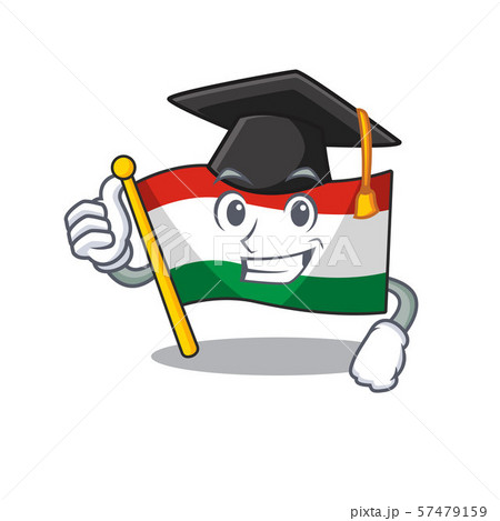 Graduation hungary flag was hoisted on mascot pole 57479159