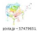 七色ピアノと音符 57479651