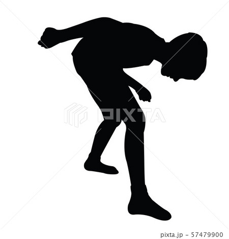 a boy body silhouette vector 57479900
